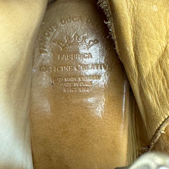 Officine Creative Brown Metallic Copper Leather Zip Ankle Bootie Size 40 Italy - Picture 9 of 9